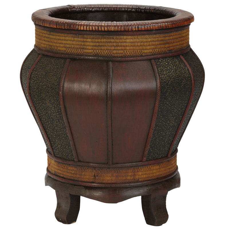 Ensemble de pots à fleurs en bois Gemma