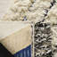 Tapis ivoire / noir / bleu en laine / coton noué à la main de style sud-ouest Ossineke-1678584009