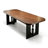 Walnut solid wood rectangular dining table-958070594