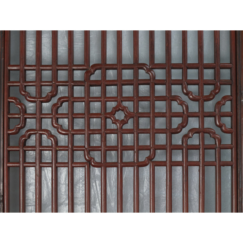 Asian Classic Stained Wood Pivot Screen Doors