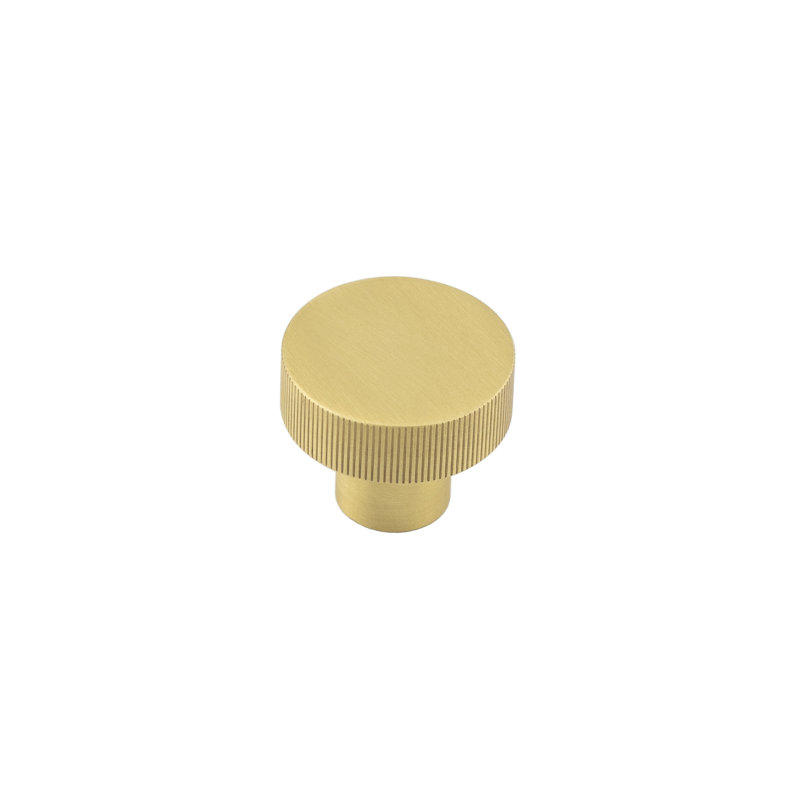 Hoxton 30mm Diameter Round Knob, Satin Brass