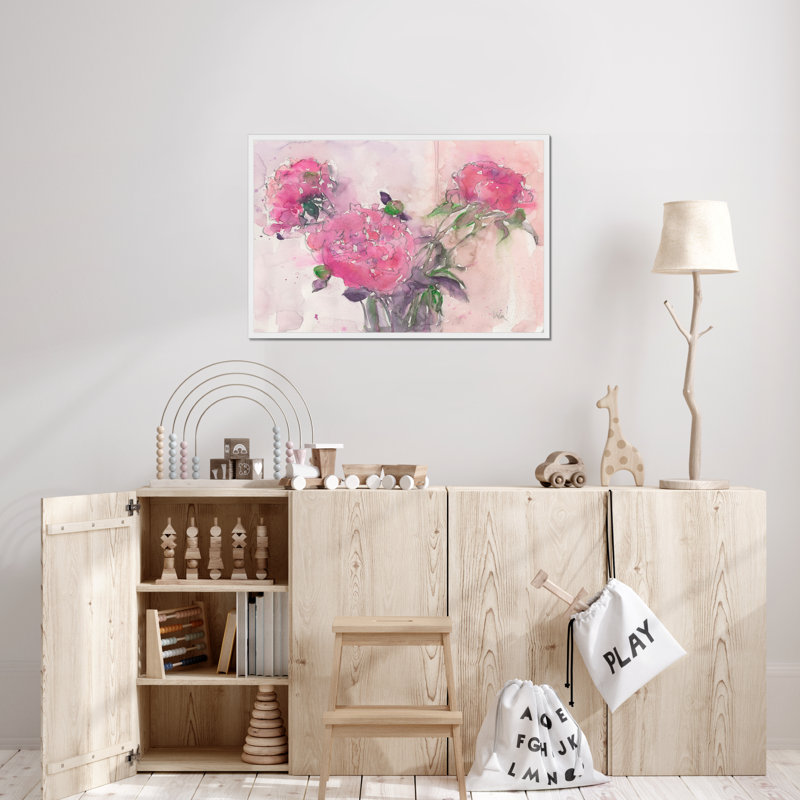 Something Floral I 1 Piece Painting, 55cm H x 80cm W, White Framed Paper Print