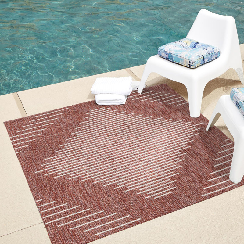 Tapis d'extérieur couleur iris brique, Carré 10 pi 8 po