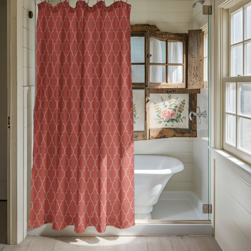 Rideau de douche Jade Red - Premium, H 74 po x l 71 po