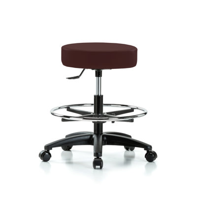 Tabouret médical avec anneau de pied PERCH | Hauteur du banc moyen: 20,5 à 28 po