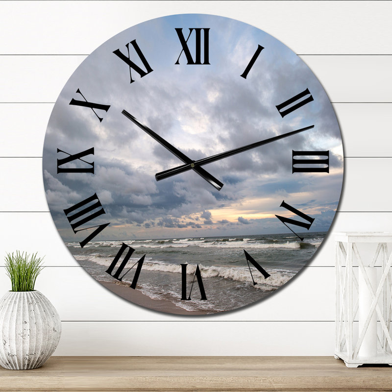 Horloge murale Pastek Sunset Sky Over Calm Sea II, Petit