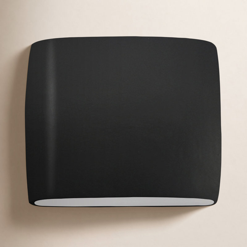 Plafonnier encastré d'extérieur Logan H 9,75 po, Noir mat carbone, Incandescent, H 9,75 po x l 12 po x P 4 po