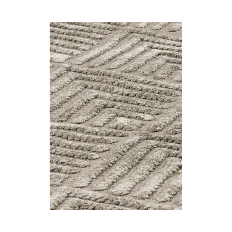 Tapis taupe à motif géométrique Leftwich, Rectangle de 9 pi x 12 pi