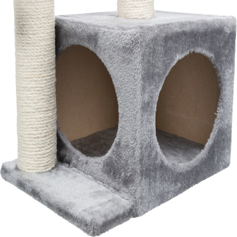 TRIXIE Valencia 28" Cat Tree, 3-Level Cat Tower, Sisal Scratching Posts, Plush Condo and Platforms, Dangling Cat Toy