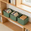 Paniers de rangement tissés en corde de coton, 3 boîtes de rangement cubiques avec poignées renforcées pour les tablettes, les placards et l'organisation à la maison-1260291369