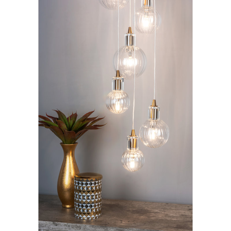 Annalie 10 - Light Brass Cluster Pendant