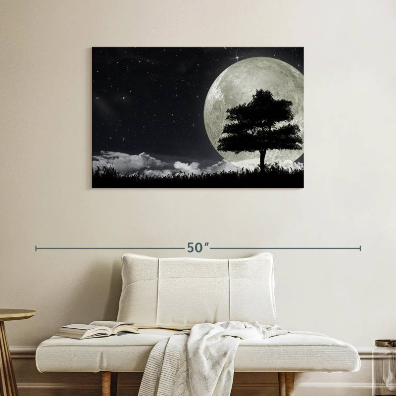 Oberle Tree In Moonlight, 26" H x 39" W