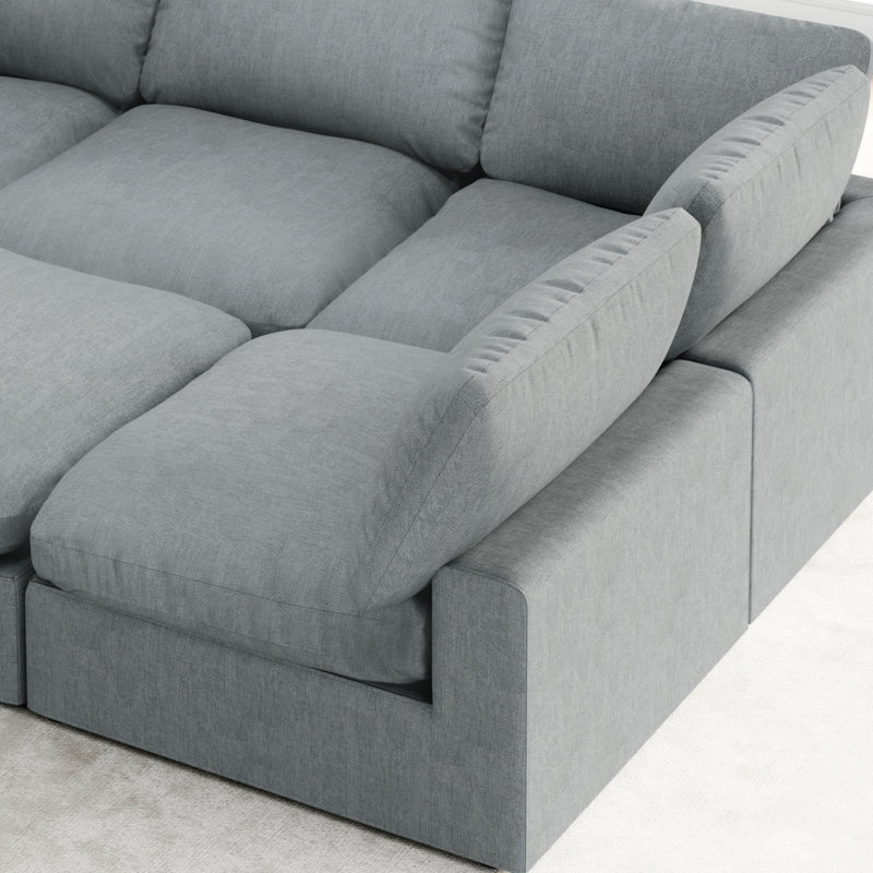Canapé modulaire rembourré en nuage, canapé confortable et moderne, rembourré de duvet, sièges profonds convertibles pour salon, salon, chambre à coucher
