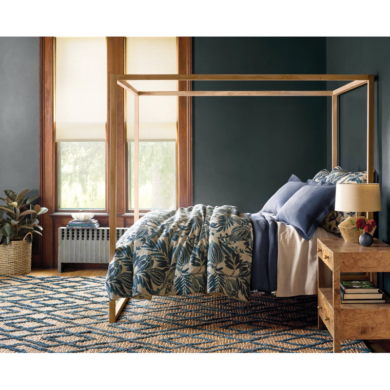 Marco Navy Jute Soumak Handwoven Rug, Rectangle 2' x 3'