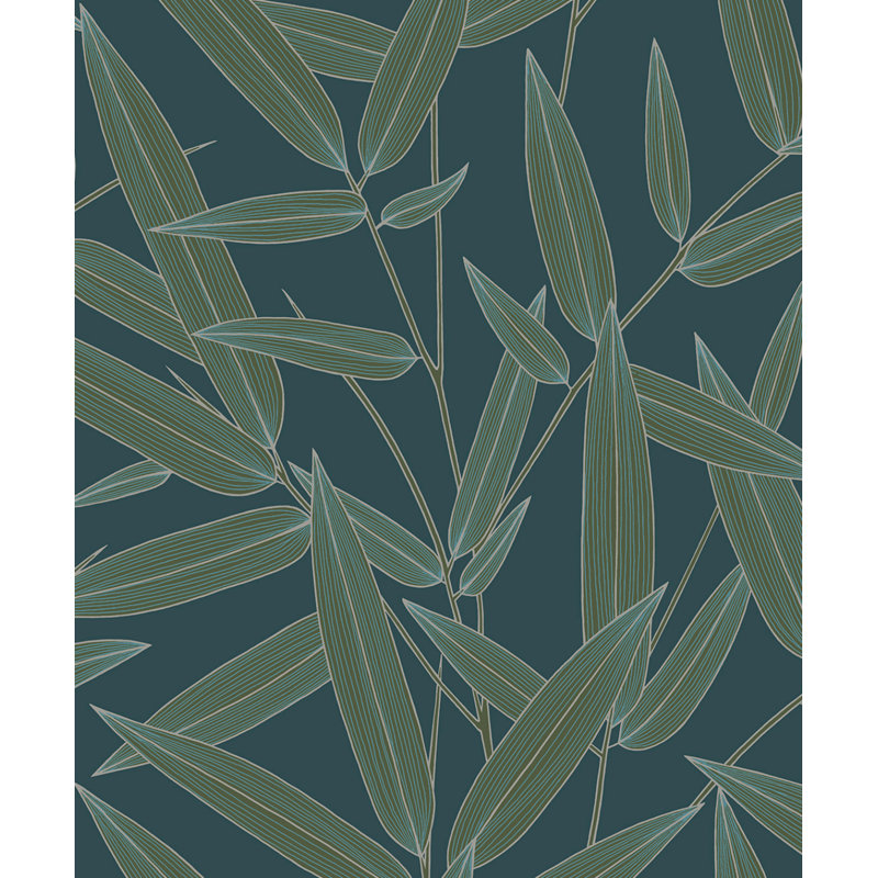 Jayzeon Non-Pasted Wallpaper Roll, Deep Teal