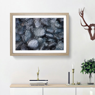 Black Pebbles - Picture Frame Graphic Art Print