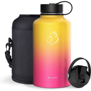 Bouteille d'eau isolée en acier inoxydable 64 oz.
