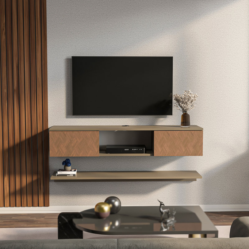 Charlay Floating TV Stand for TVs up to 60", Brown