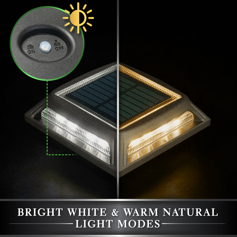 Muskoka Black Aluminum LED Solar Post Cap Light Multipack