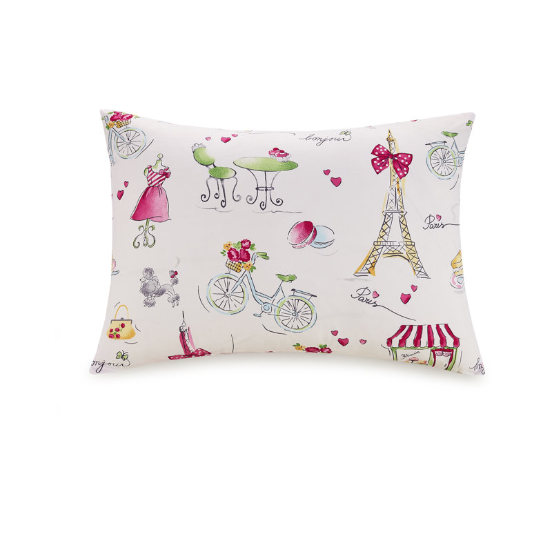 Pretty in Paris Pink Microfiber Twin Comforter Set