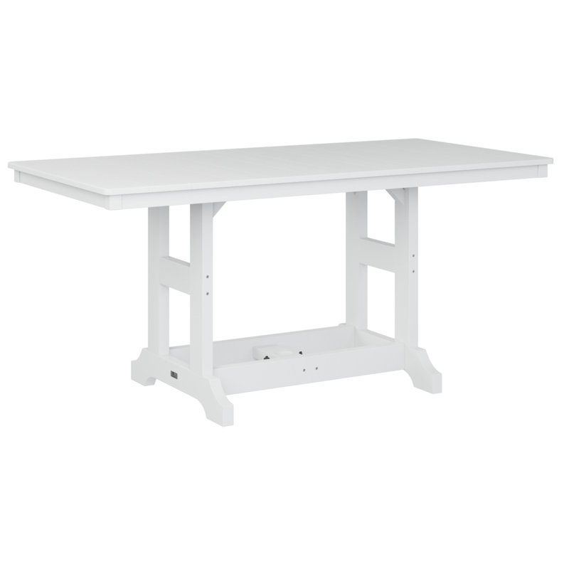 Table de salle à manger rectangulaire Berlin Garden, H 39,5 po x l 66 po x P 33 po, Blanc