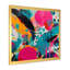 Art abstrait sur toile rose et turquoise abstraite I-810252995-810252998
