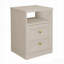 Ensemble de 2 tables de chevet modernes en bois beige de 15,7 po de largeur avec porte et tablette-206883910-206883908