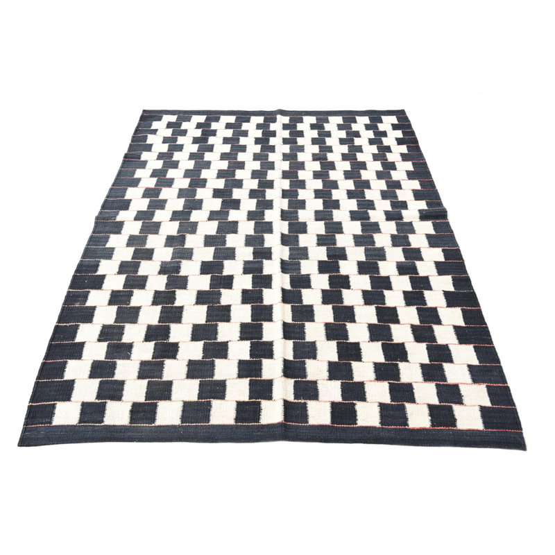 Tapis noir et blanc Noor