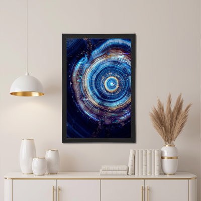 «Abstract Cosmic Tunnel», ensemble de 1 reproduction d'art sur toile tendue