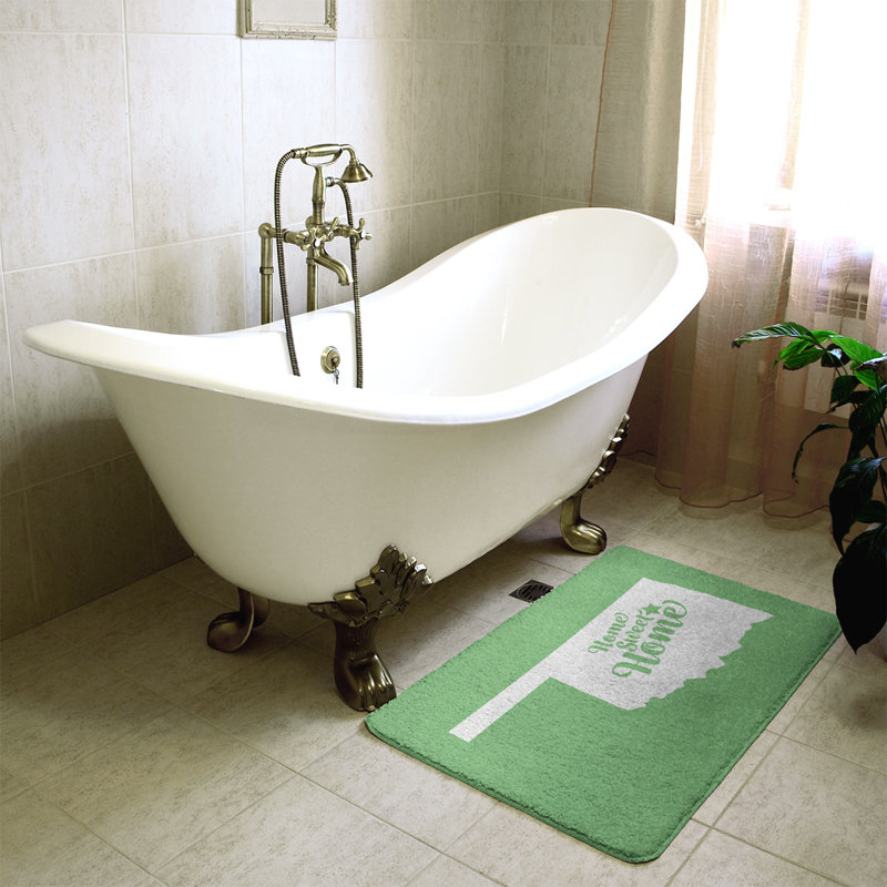 Tapis de salle de bain tulsa doux home, l 17 po x L 21 po, Vert