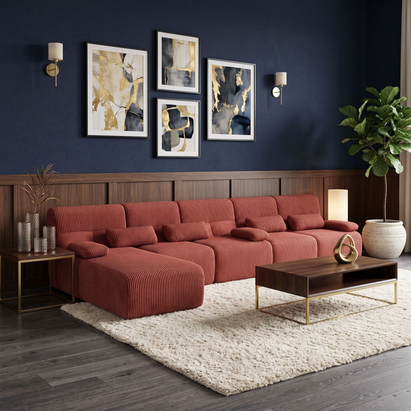 Canapé modulaire avec coussin, Red