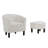 Anges Upholstered Barrel Chair with Ottoman-1892955768