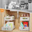Étagère de rangement pour armoire sous l'évier, tablette en acier à hauteur réglable pour armoire de cuisine, conception à double coulissement, surface de grille résistante à la rouille