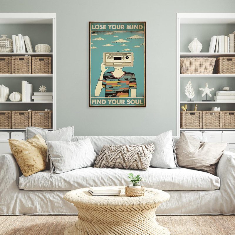Cassette, "Lose your mind", impression sur toile, H 36 po x l 24 po x P 1,25 po