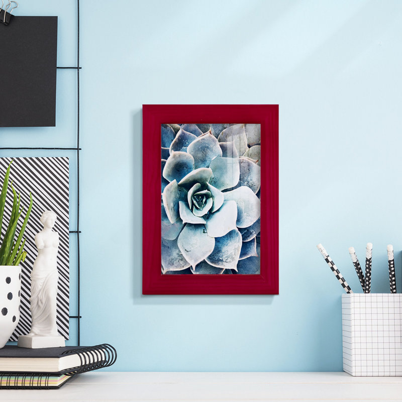 Pastel Succulent Beauty III, encadré sur papier, Rouge, H 6 po x l 4 po x P 1 po