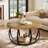 31.5in Round Coffee Table with Storage