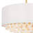4 - Light Classical / Traditional Crystal Accent Fabric Drum Chandelier
