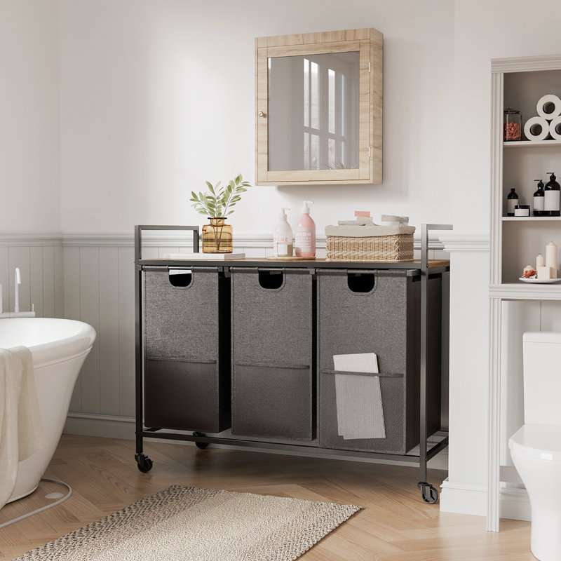 Canvas Laundry Room Organizer with Wheels