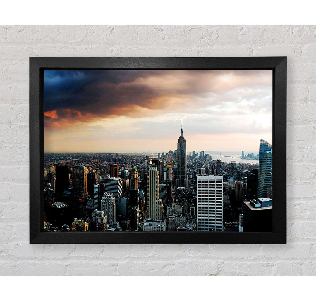 New York City As The Sun Comes Up - Einzelne Bilderrahmen Kunstdrucke