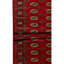 Tapis rouge en laine noué à la main de conception unique 4 pi 1 po x 5 pi 10 po
