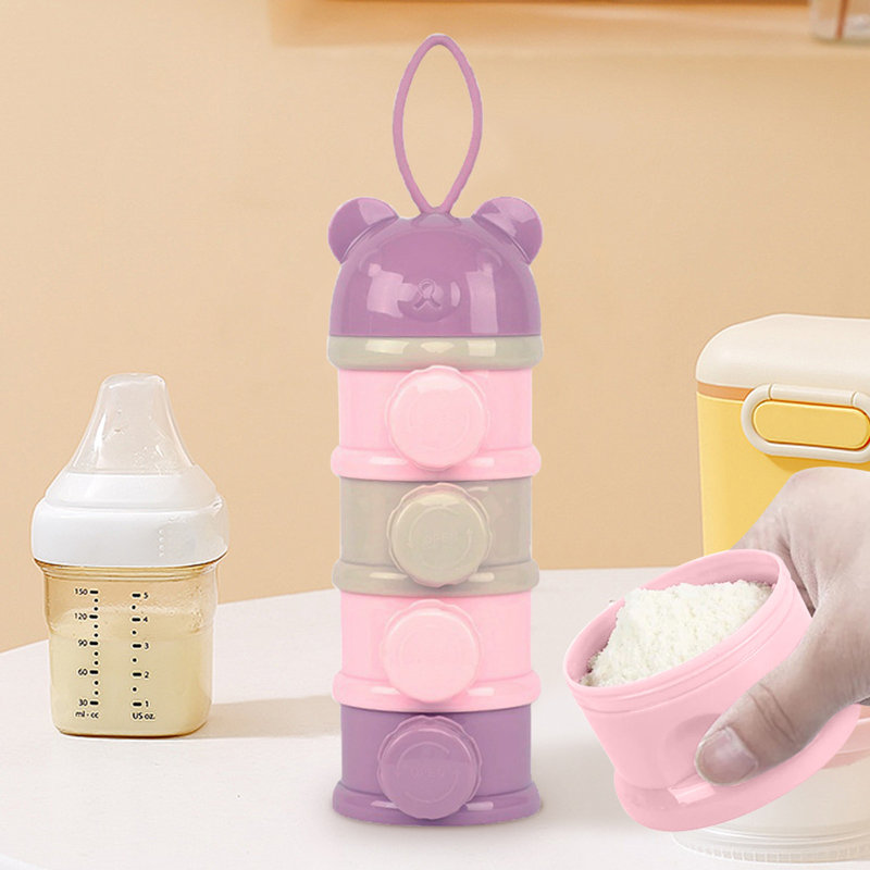 Rangement de nourriture pour enfants à compartiments indépendants à 4 couches kbndieu