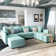 U shaped Sectional Sofa Modular Sectional Couch with Storage Ottoman