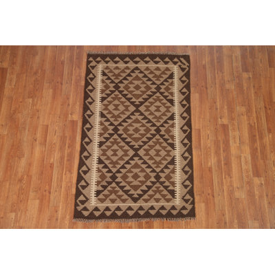 Reversible Wool Kilim Area Rug 3x5