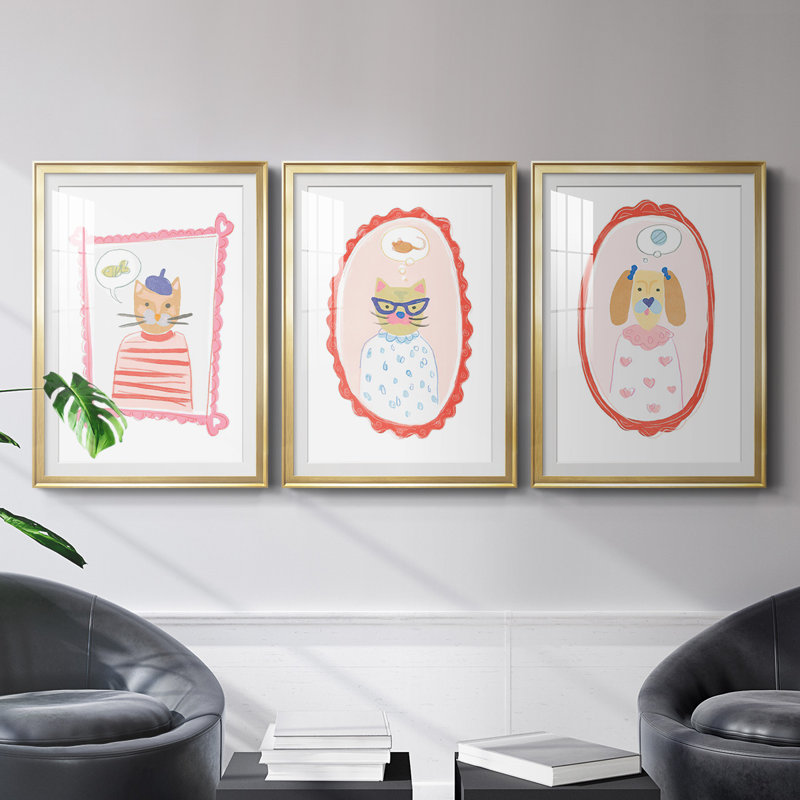 Cameo Char Charts I, reproduction encadrée de qualité supérieure - prête à être accrochée, Encadrement doré