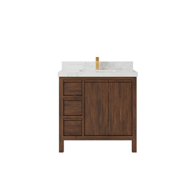 36'' Single Bathroom Vanity with Quartz Top