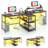 Wrought Studio 94.5" Long Office Desk 2-person Reversible Computer Desk With Led Lights-1493501497