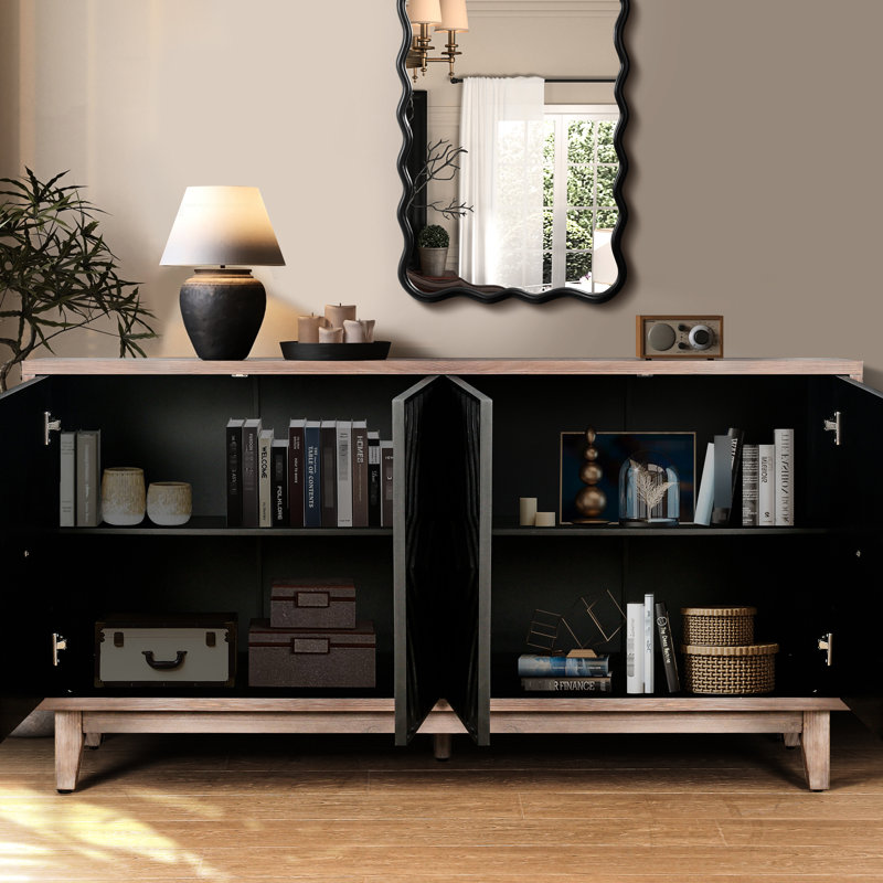 Rebecka Wooden Storage Cabinet, Antique Black