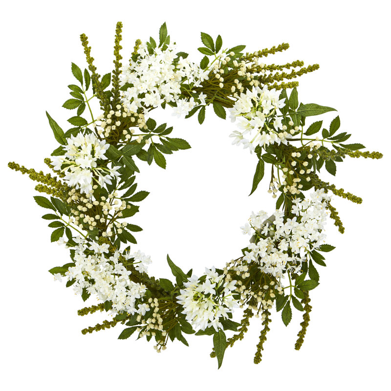 Couronne de plastique 24 po floral