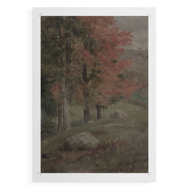 Paysage rétro Cxxix - impression sur toile seulement - non encadrée, H 12 po x l 8 po
