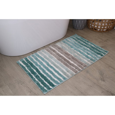 Bathroom Rugs, Extra Soft Absorbent Bath Rugs, Non-Slip, Quick Drying, Machine Washable, Plush Comfort for Bathroom Floor, Tub, Shower and Home Decor Accessories, 24x40, Turquoise